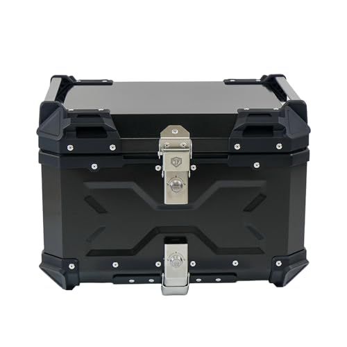 【荷物を詰めて、旅を解き放つ。】 匠plate リアボックス 45L 55L 65L 100L トップケース 大容量 防水 取付ベース付 防犯対策 バイクボックス (GUNMETALLIC 55L)ts