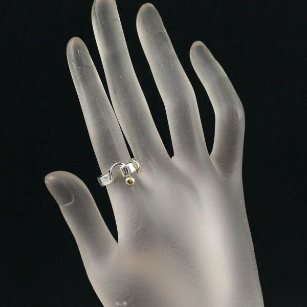 Tiffany & Co. フックアンドアイリングシルバー925 10号 ティファニー リング フック&アイ 10号 シルバー 925/K18YG #197535