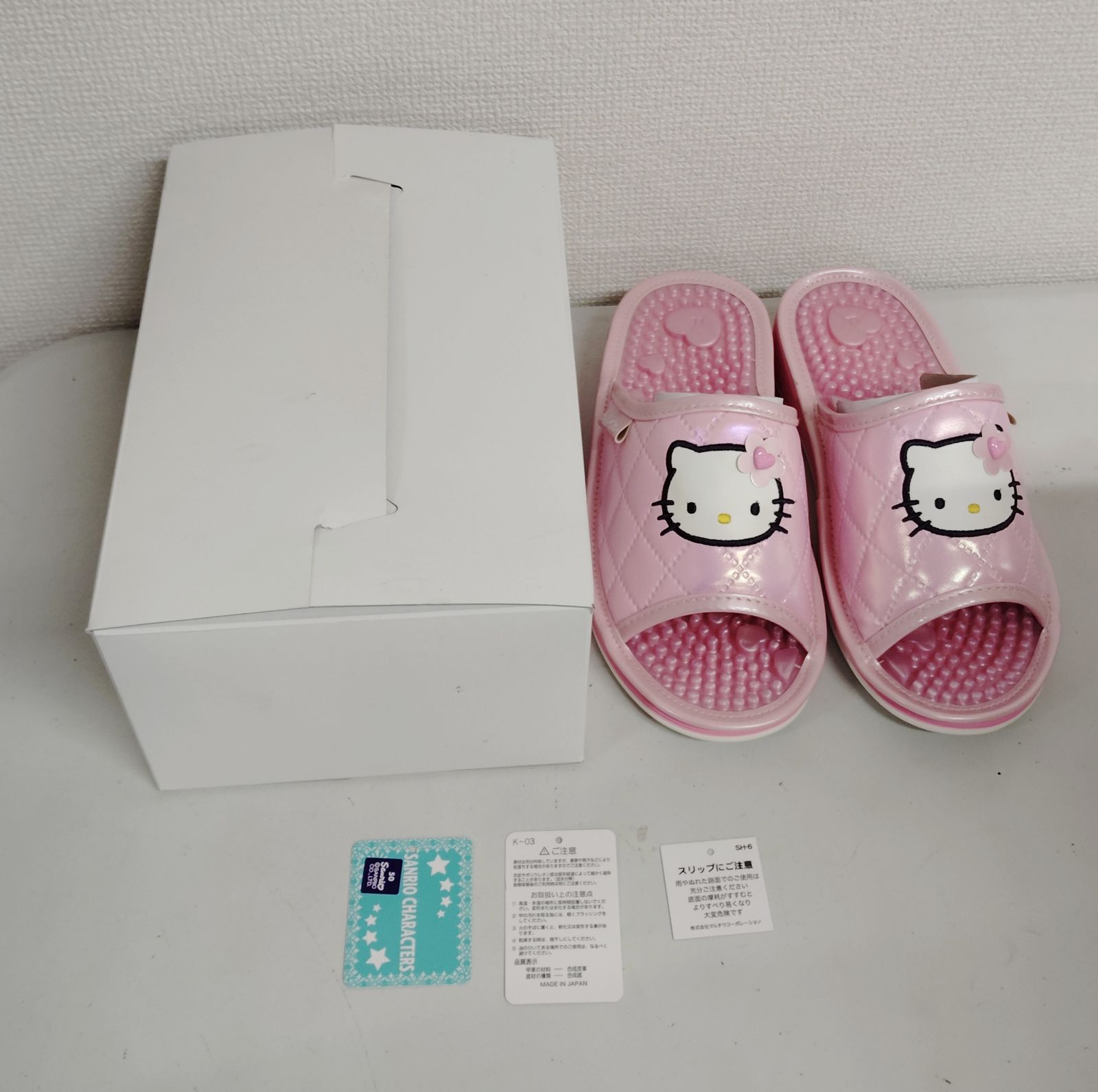 Sanrio Quilt Health Sandals Hello Kitty LL Size 25-25.5cm SAHS007