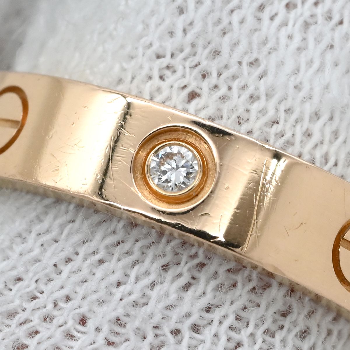 カルティエ Cartier リング 指輪 ミニラブリング 1Pダイヤ ピンク 