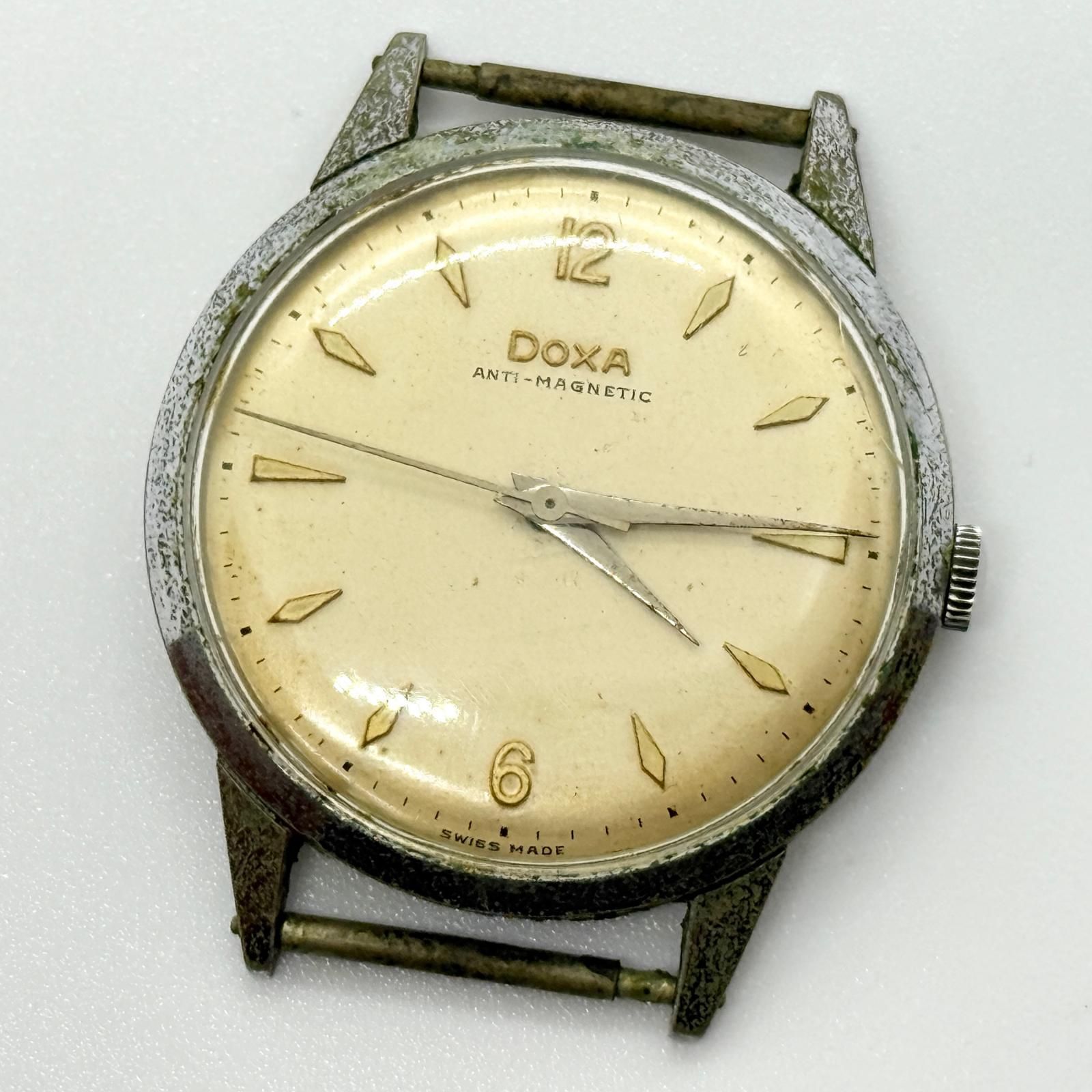 DOXA 手巻き 稼動品 DOXA ドクサ シルバー 手巻き メンズ 腕時計 稼働品 - メルカリ