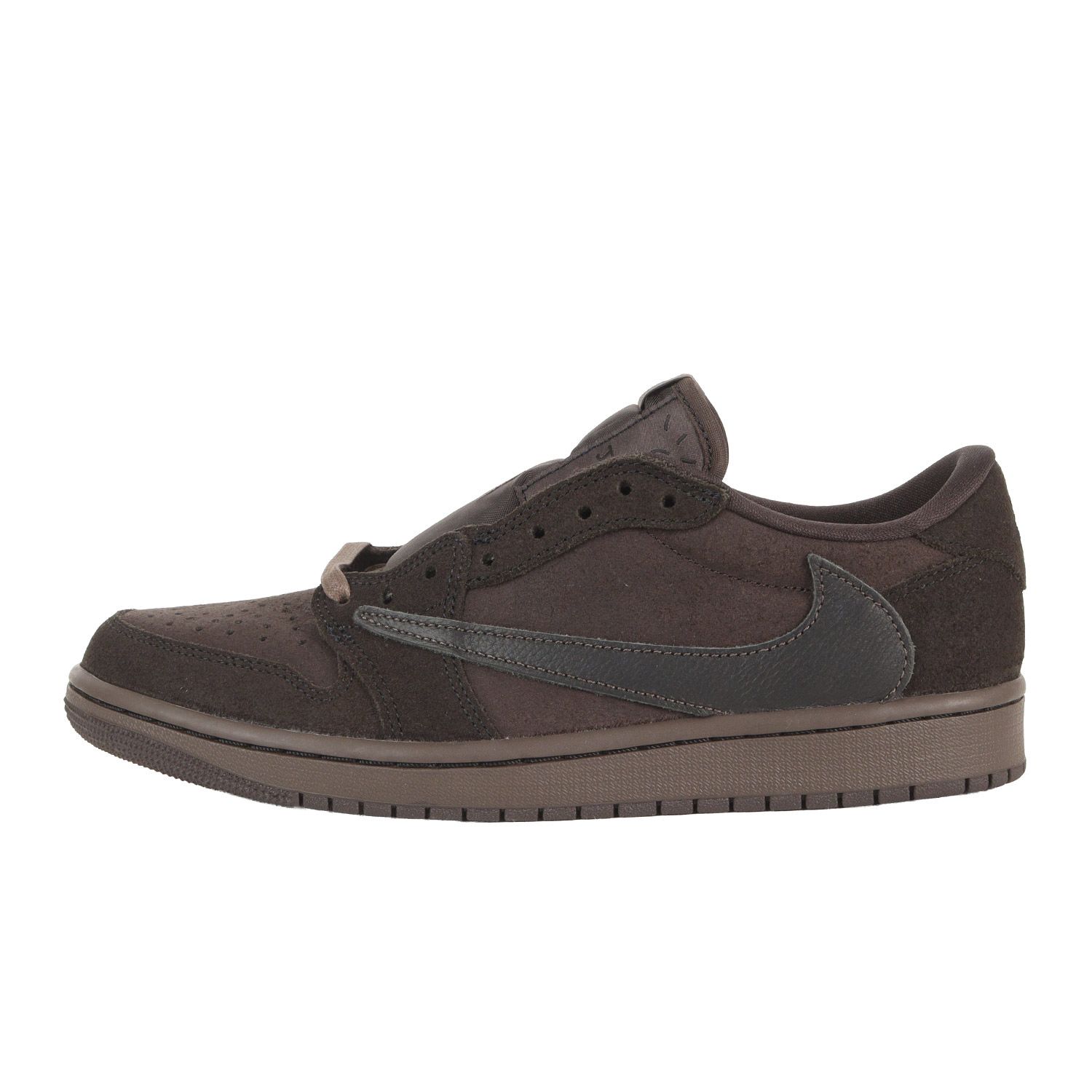 NIKE ナイキ US9(27.0cm) Travis Scott AIR JORDAN 1 LOW OG SP VELVET BROWN DM7866-202 トラヴィス・スコット エアジョーダン1 ロー ダークモカ ブラック スニーカー コラボ【メンズ】