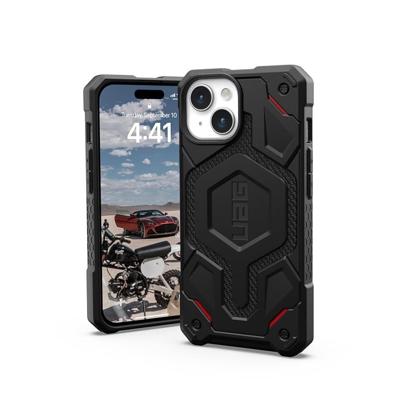 【新品】 URBAN ARMOR GEAR iPhone 15 2023対応耐衝撃ケース MONARCH PRO MagSafe対応 ケブラーブラック 【日本正規代理店品】 UAG-IPH23MB-PMS-KB