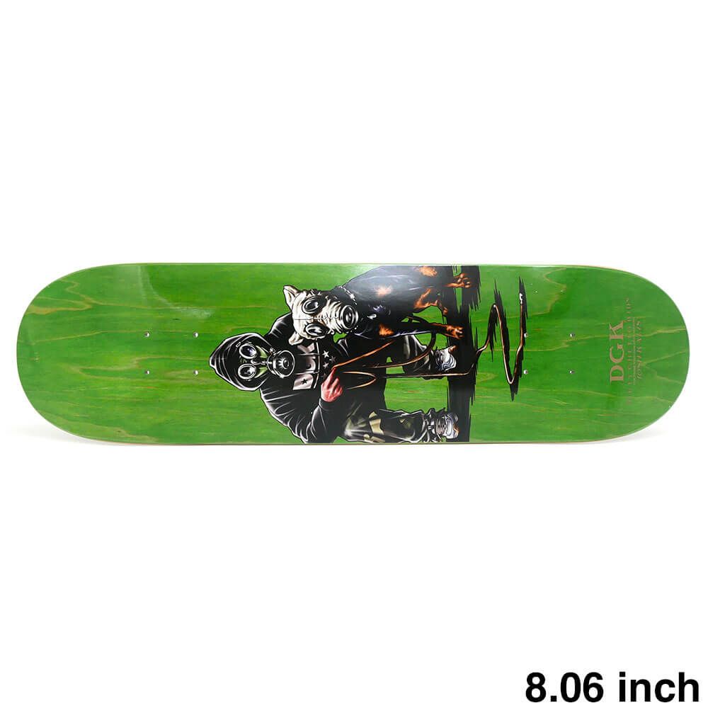 DGK DECK ディージーケー デッキ JOSH KALIS ARMAGEDDON GREEN STAIN 8.06　スケートボード スケボー