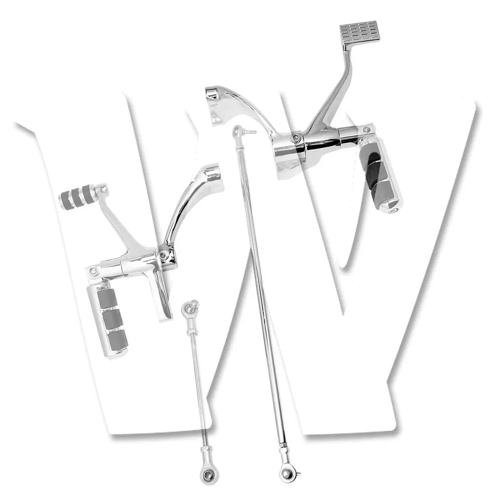 【ハーレー用】スポーツスター XL 883/1200 フットペグボード フォワードコントロールキット シルバー クローム 2008-2013年式 純正カスタムパーツ フットレスト/コントロール バイクアクセサリー