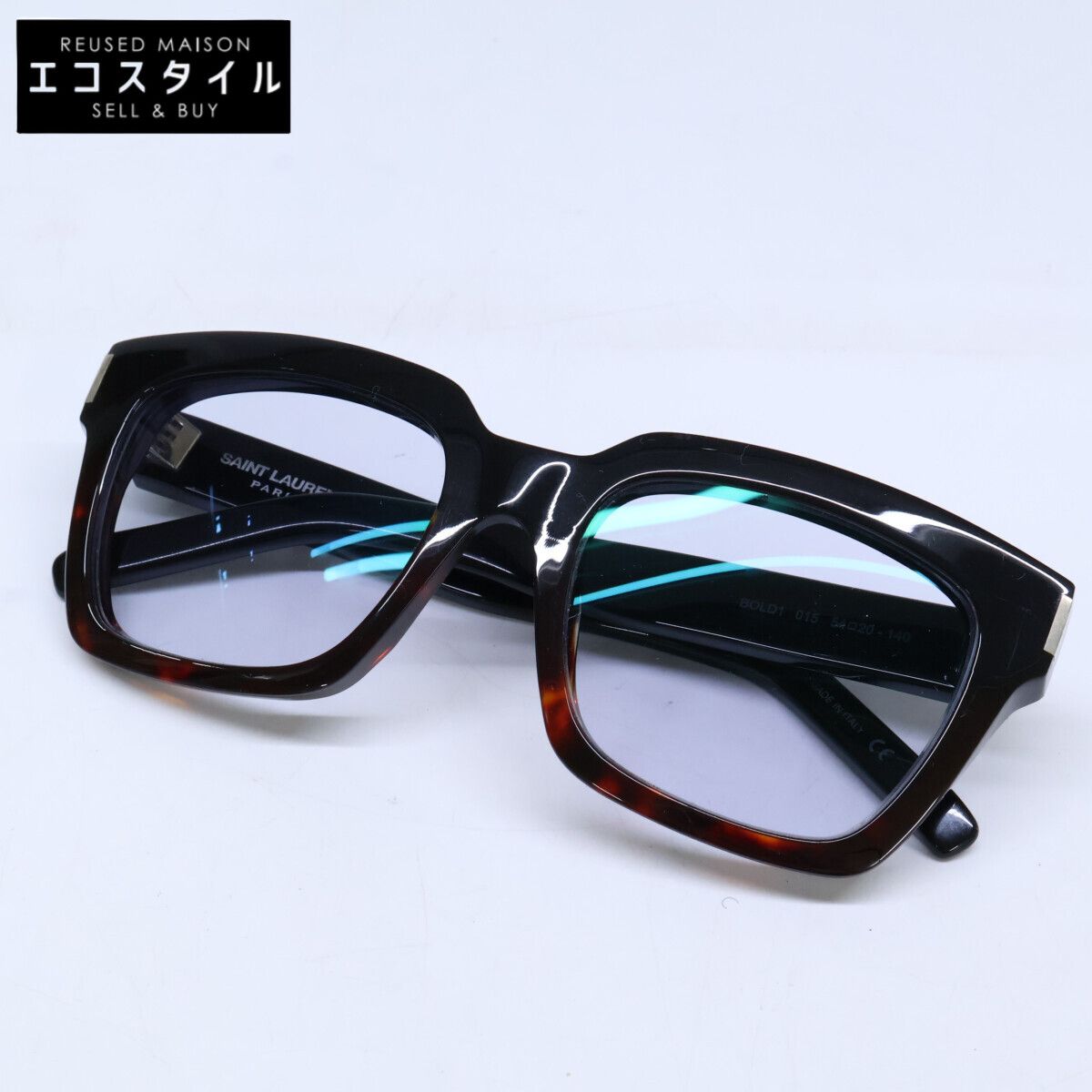 SAINT LAURENT PARIS　サンローランパリ　BOLD1 015 度入りレンズ ウェリントンシェイプ アイウェア　54□20-140 17,886円