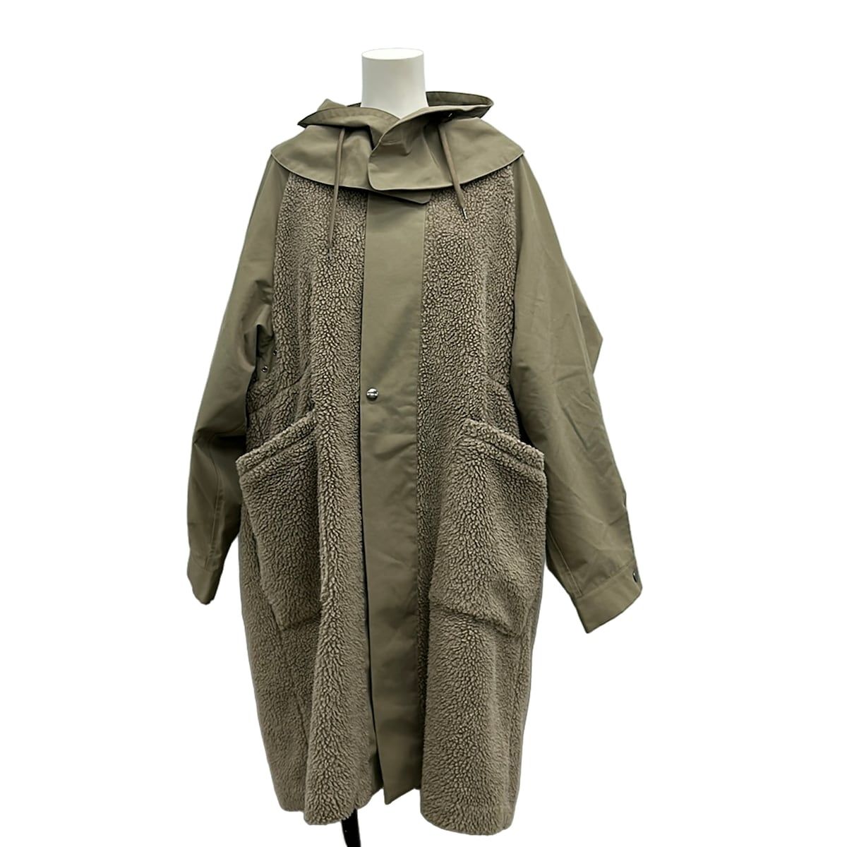 VACHEMENT(ヴァシュモン) コート サイズF レディース - グレーベージュ×カーキ 長袖/フェイクファー/ジップアップ/秋/冬