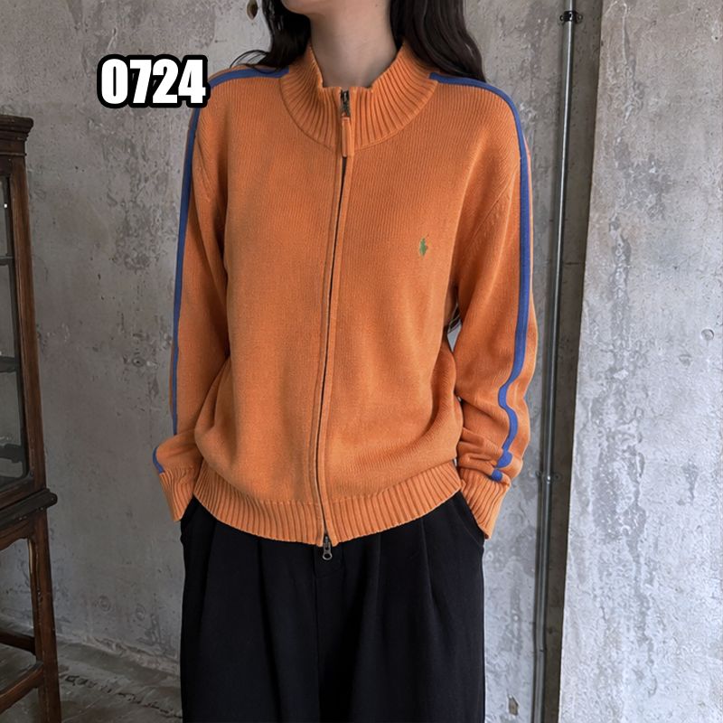 XL ポロラルフローレン サイドライン ツーウェイ ニット ジップアップ 8,252円