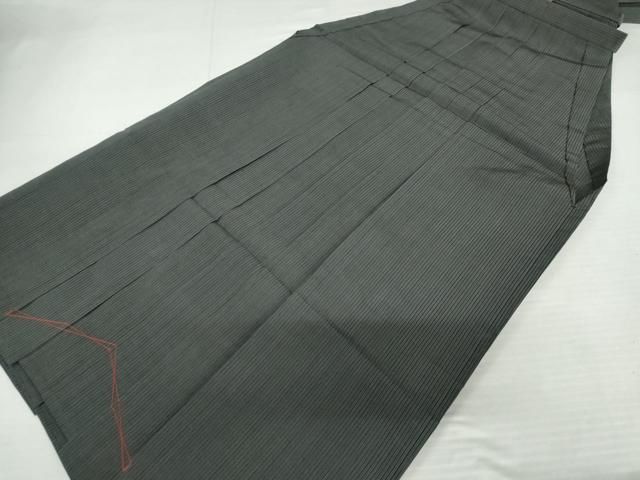 平和屋着物＊夏物　男性　行灯袴　縦絽　縞　正絹　逸品　未使用　AABK3488cs