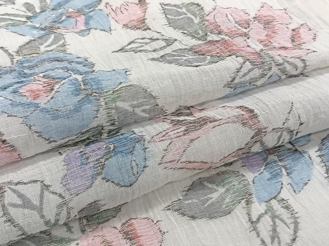平和屋着物＊夏物　本場小千谷縮　薔薇　麻　逸品　CABJ4156xi 33,800円