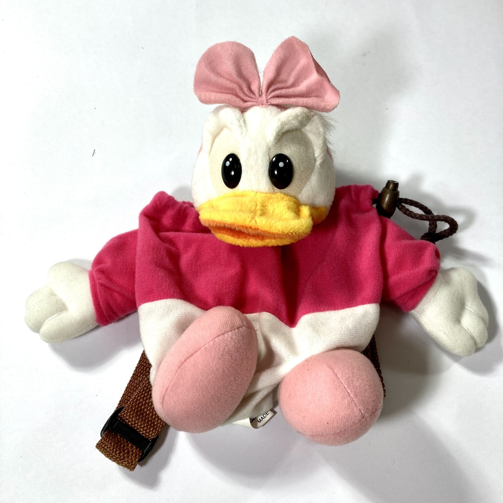 ★ 希少 ディズニー デイジー ぬいぐるみ ポシェット ショルダーバッグ リュック バッグ 昭和レトロ 当時物 ビンテージ オールド 現状品