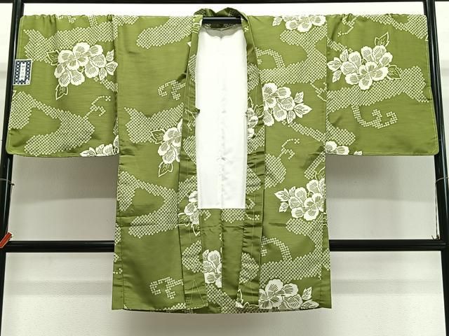 平和屋着物＃男性　長羽織　流水草花文　キングサイズ　洗える着物　未使用　CABL4068ua 23,725円