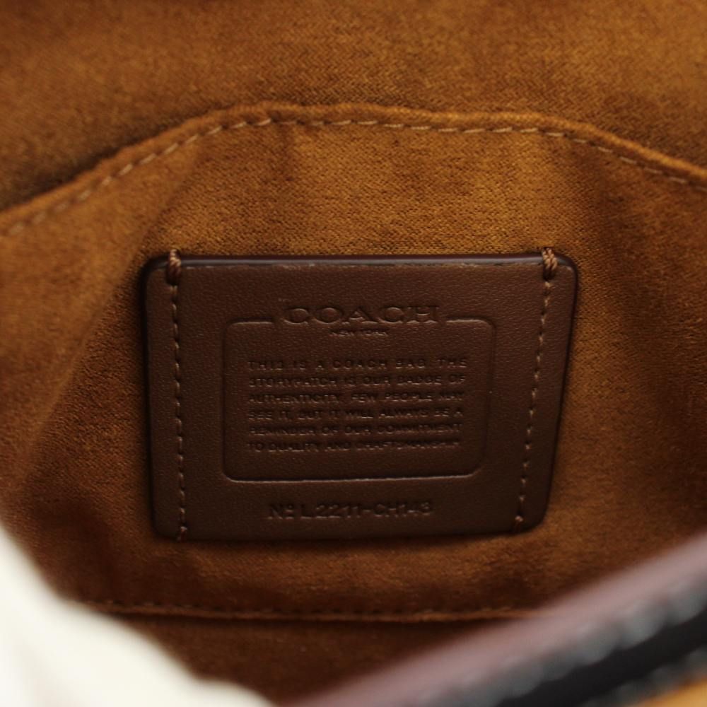 コーチ COACH ショルダーバッグ デニム キャンバス レザー