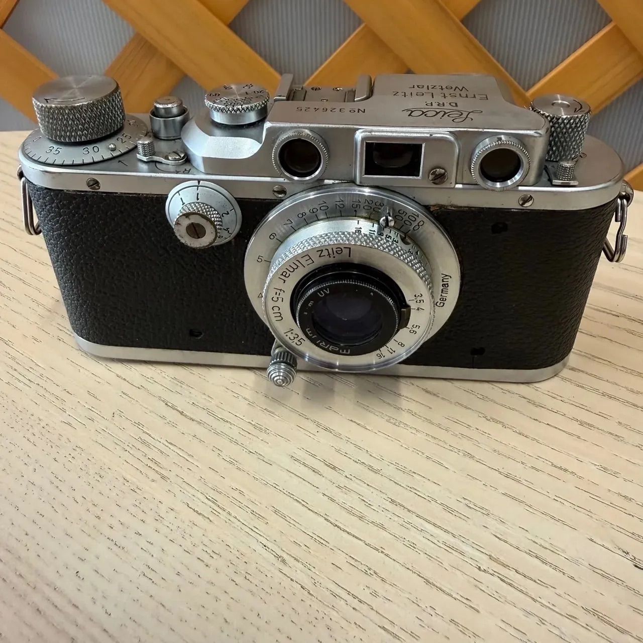 Leica ライカ IIIb バルナックライカ 1938年頃 戦前 エルマー Elmar 5cm F3.5 レンズ付き