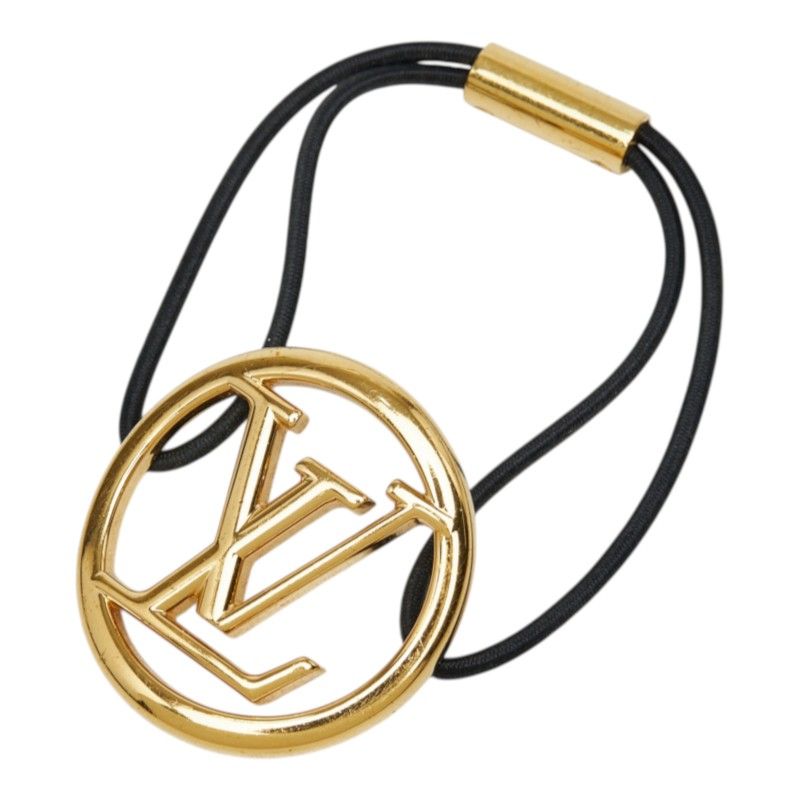 ルイ ヴィトン エラスティック ルイーズ ヘアゴム ヘアアクセサリー M00760 ゴールド メッキ ゴム紐 レディース LOUIS VUITTON【1-0286985】