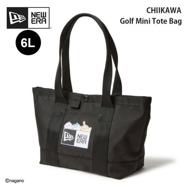 [Brand New] New Era Tote Bag Mini Chiikawa NEW ERA GF TOTE BAG MINI CHIIKAWA Black 14864490 6L Mini Tote Golf Bag Men's Women's Unisex Honeycomb Rabbit Bag Small Tote (260