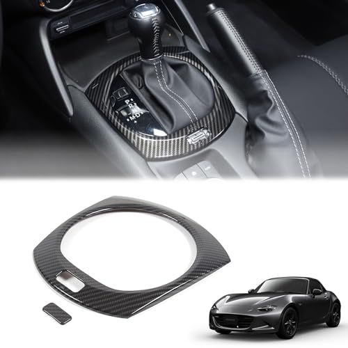 H★新型 マツダ ロードスター RF ND系 2016?2024に適用 シフトパネル シフトカバー センターコントロールシフトパネル カバー ABS製 取付簡単 貼付タイプ 装飾用 内装パーツ カスタム アクセサリー カー用品（カーボン調） 4e64cb82