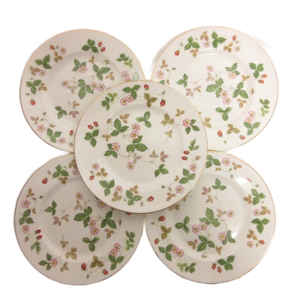 ウェッジウッド WEDGWOOD 5枚セット プレート 皿 ワイルドストロベリー 白 ホワイト 食器 6,408円