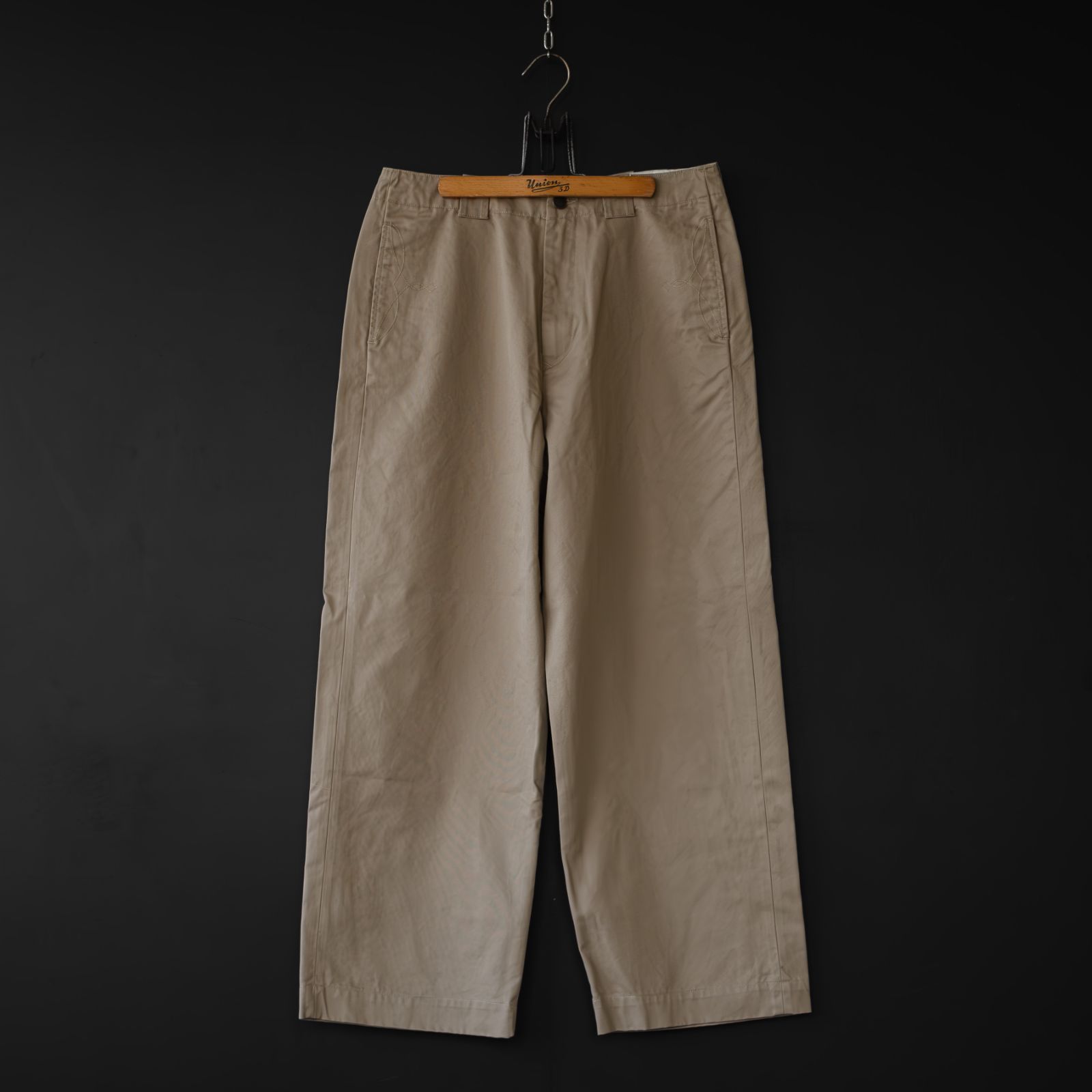 -新品- 【Nasngwam.】 BRIGHT CHINO PANTS (beige) | ナスングワム ワイド チノパン 刺繍 ネイティブ 日本製 P2638306 19,008円