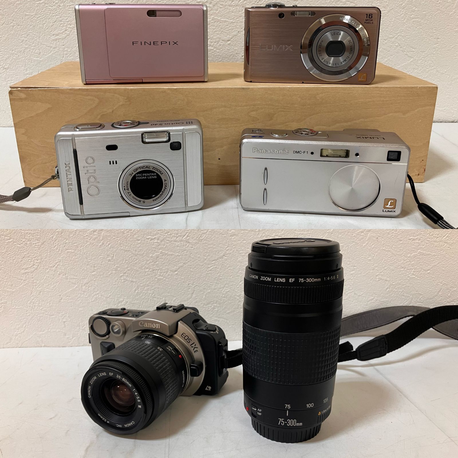 [32076] digital camera, single-lens reflex camera, junk camera, 5-point lens, 2-point, 7-point collection, FUJIFILM, Panasonic, Pentax