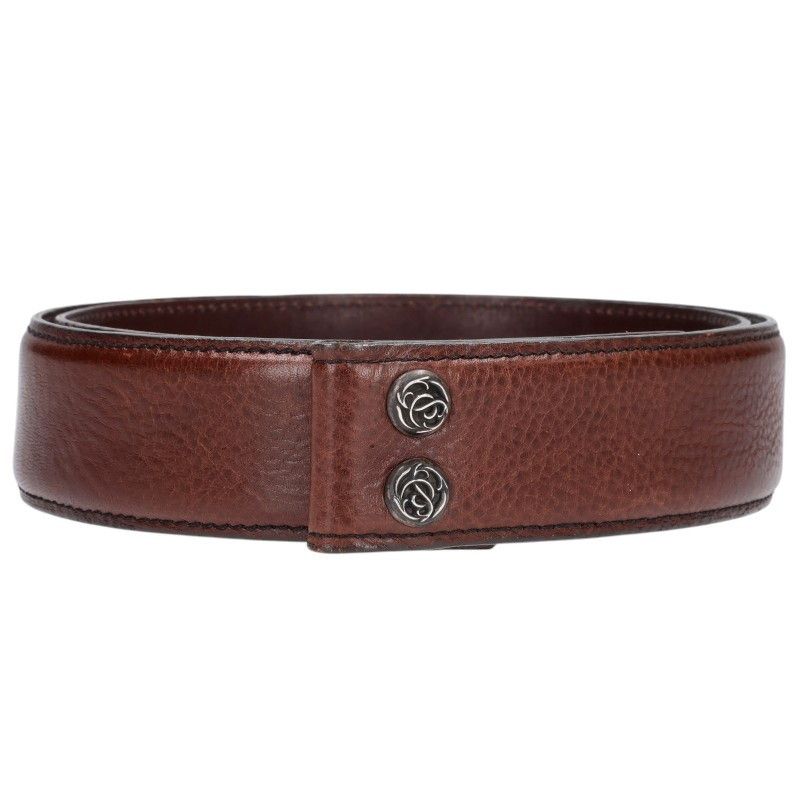 クロムハーツ 1.5 STRAP/1.5inchスクロールレーベルリベッツ レザーベルト メンズ 34 95,838円
