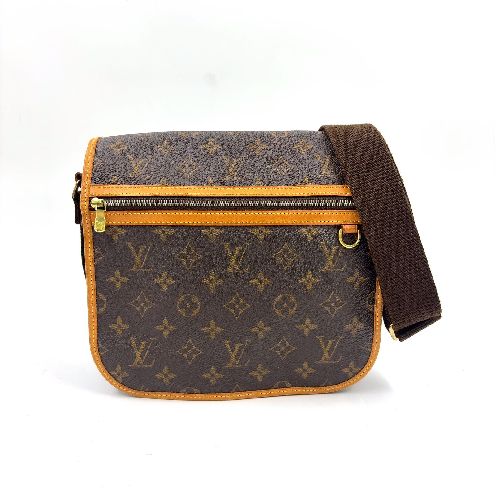 【新着】LOUIS VUITTON バスPM モノグラムマカサー PVC ブラウン ショルダーバッグ ゴールド M56717