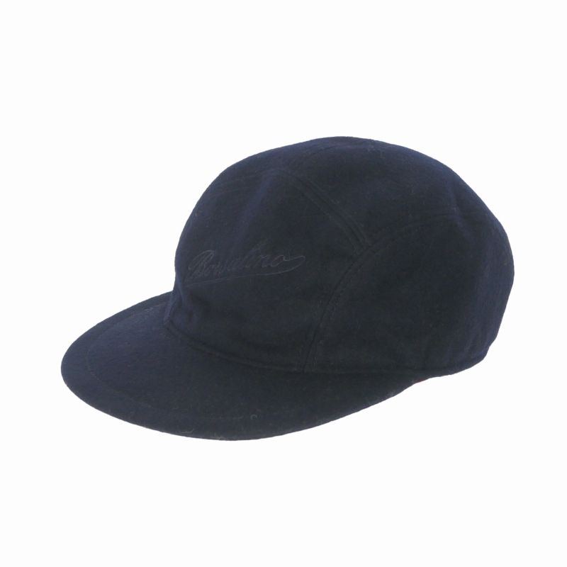 ボルサリーノ Borsalino ロゴ刺繍 ウール ベースボールキャップ 帽子 ネイビー 紺 7,848円