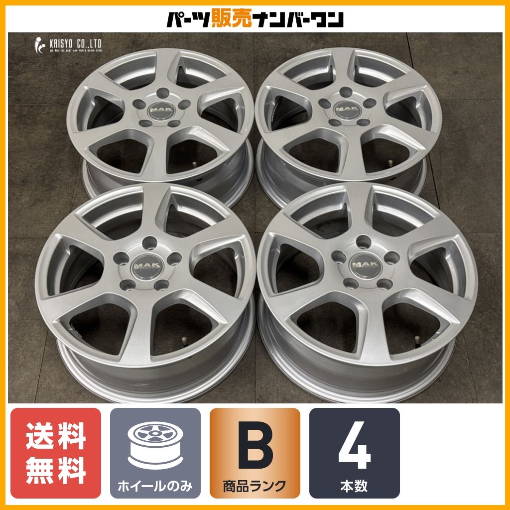 【良好品】MAK ヴィンチ 16in 6.5J +46 PCD112 ハブ径57.1ｍｍ 4本セット フォルクスワーゲン ゴルフ ジェッタ ザ・ビートル シロッコ