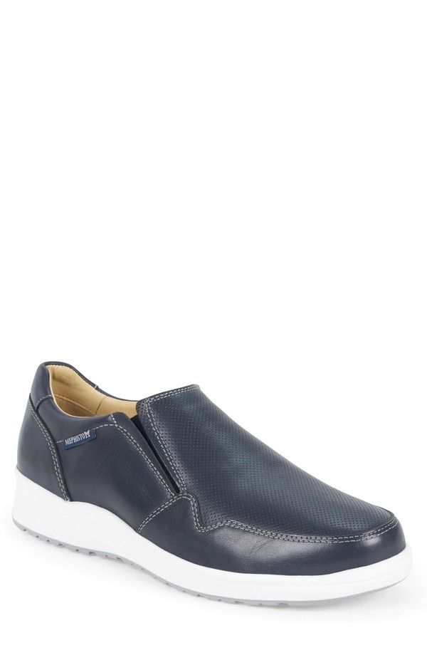メフィスト メンズ シューズ Mephisto Valter SlipOnavy Leather ネイビー