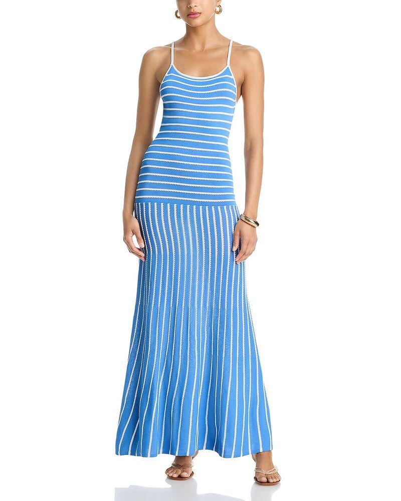 ソリッド アンド ストライプ レディース トップス ワンピース Solid Striped The Lottie Dress Marina Blue ブルー