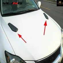 カーボンファイバー製自動車エンジンボンネットフードスクープエアフローインテークベントステッカーカバー外装装飾