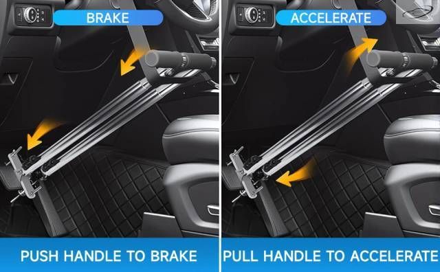 障がい者運転用ハンドコントロール装置プッシュプル式シルバーカー