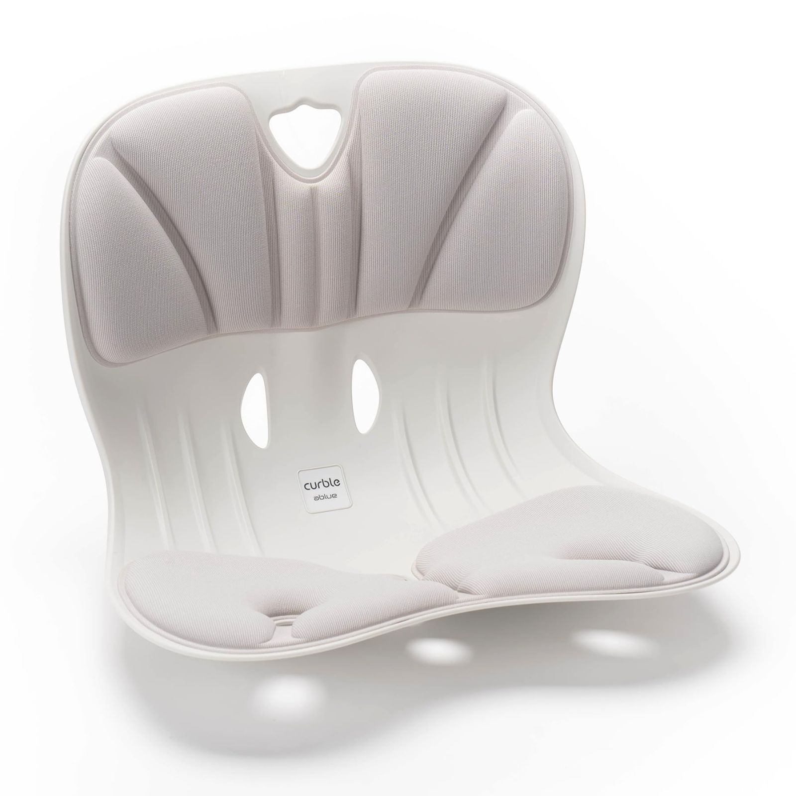 【特価セール】Curble 軽量 Chair オフィス クッション 骨盤から姿勢をサポート Wider 椅子 座椅子 骨盤サポートチェア (本体 矯正 姿勢 腰痛 グレー) 猫背 ワイド カーブルチェア