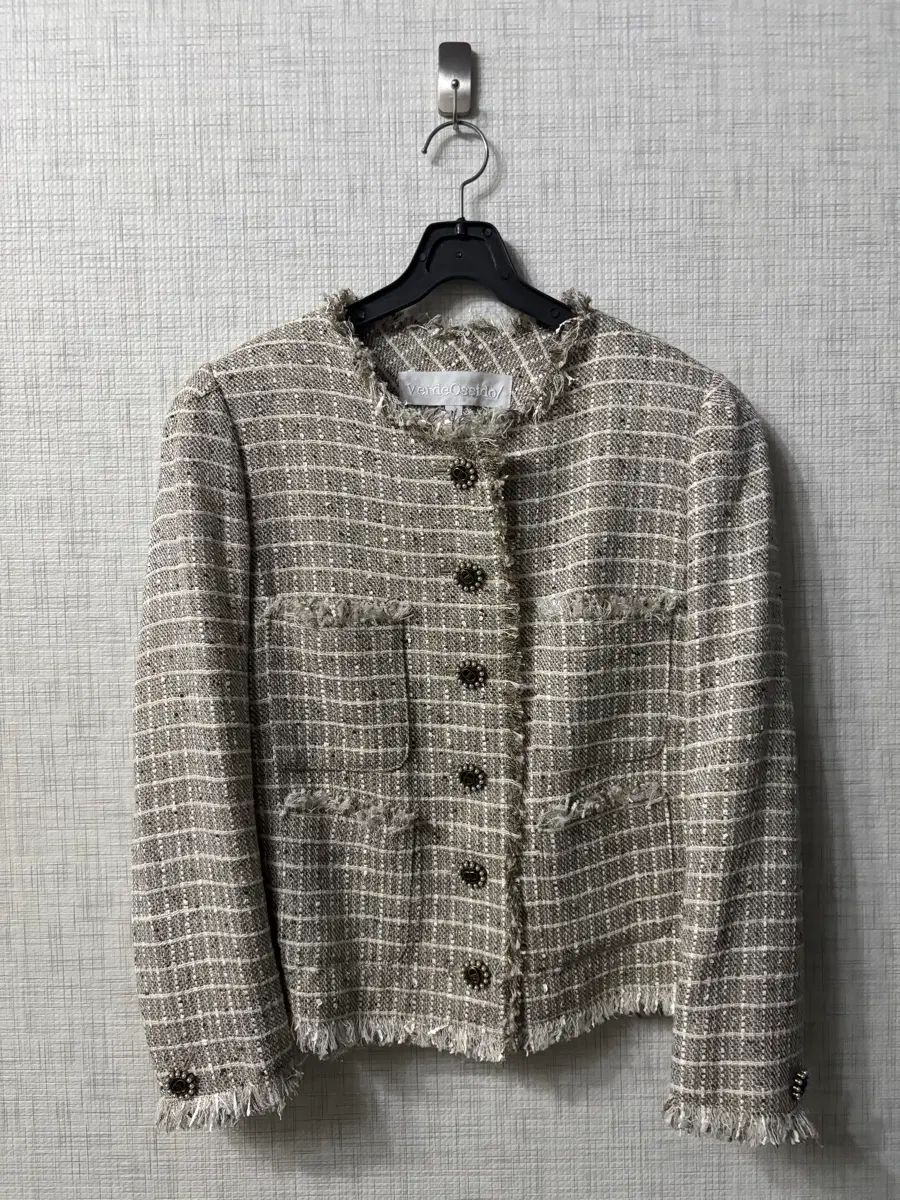 (55 66)VerdeOssido ゴールドツイードジャケット