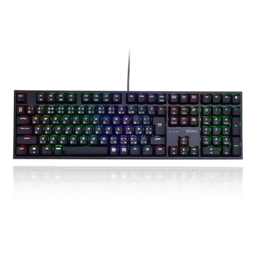 GM-JAPAN ゲーミング キーボード 青軸 高耐久 有線 メカニカル RGB テンキー付き 109キー 日本語配列JP GM-KB-BK★ 46eb8b39
