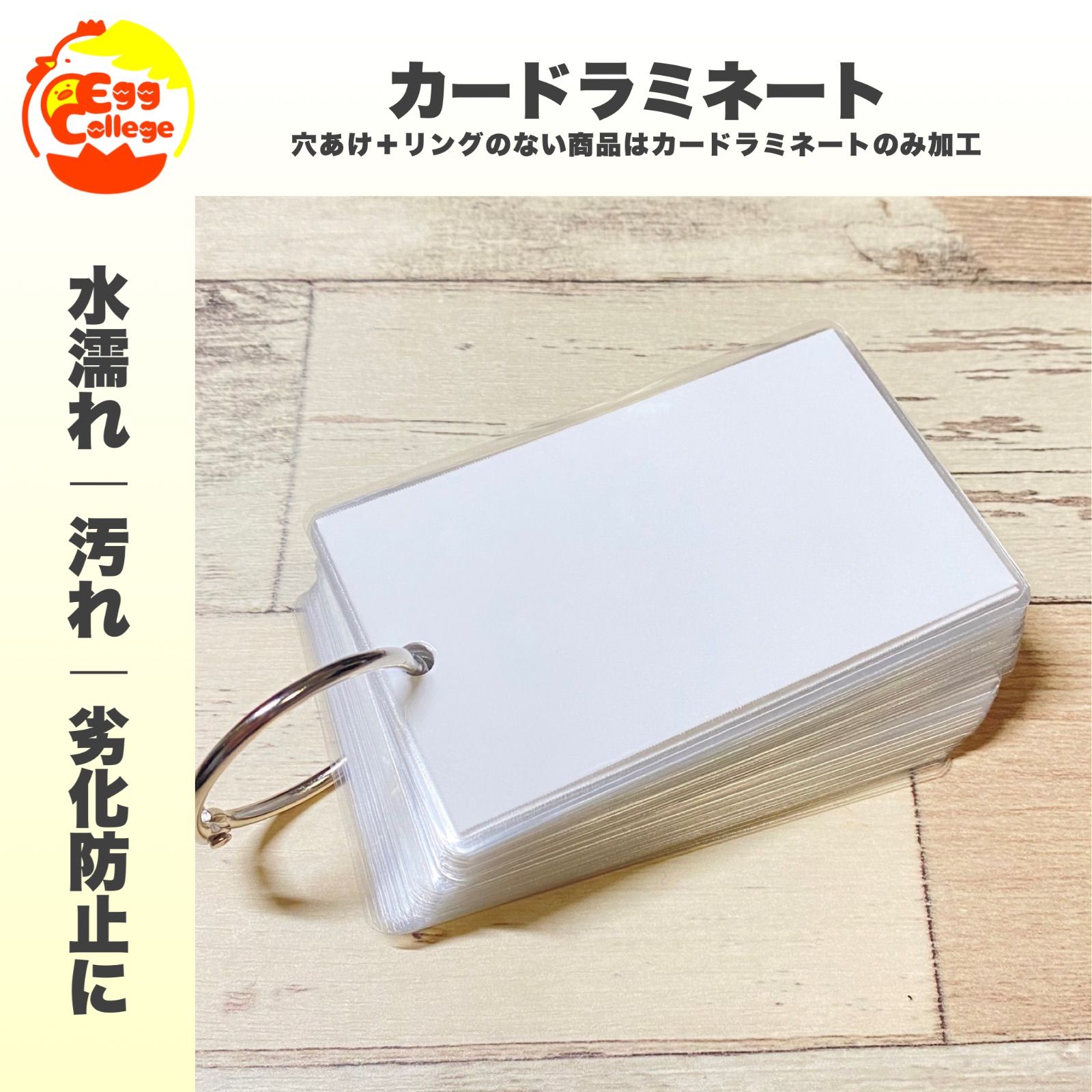 【オプション】カードラミネート（３４組） 24,920円