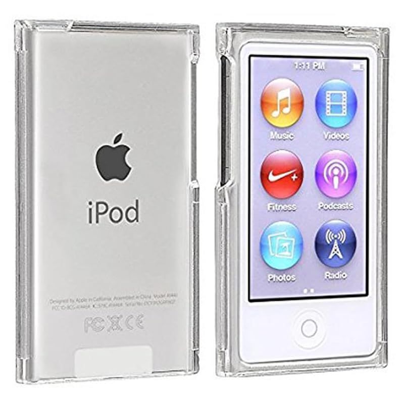 [Brand New] Hard Impact and Scratch Resistant Protective Shell Case Cover for Apple iPod Nano 7 7th Gen 8 8th Generation MP3 Music Player (2 Clear Cases)