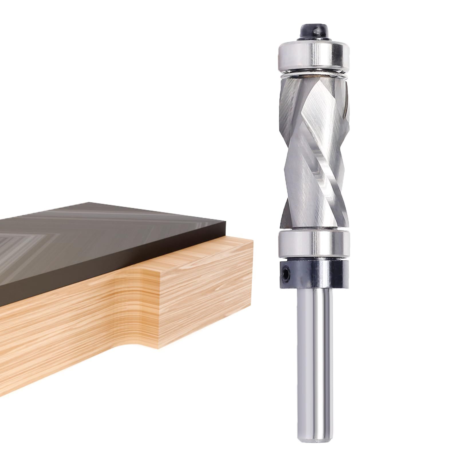 新品 両サイドベアリング付 超硬スパイラルパターンビット コンプレッション 軸径6mm・刃径12.7mm・刃長25.4mm 6,789円