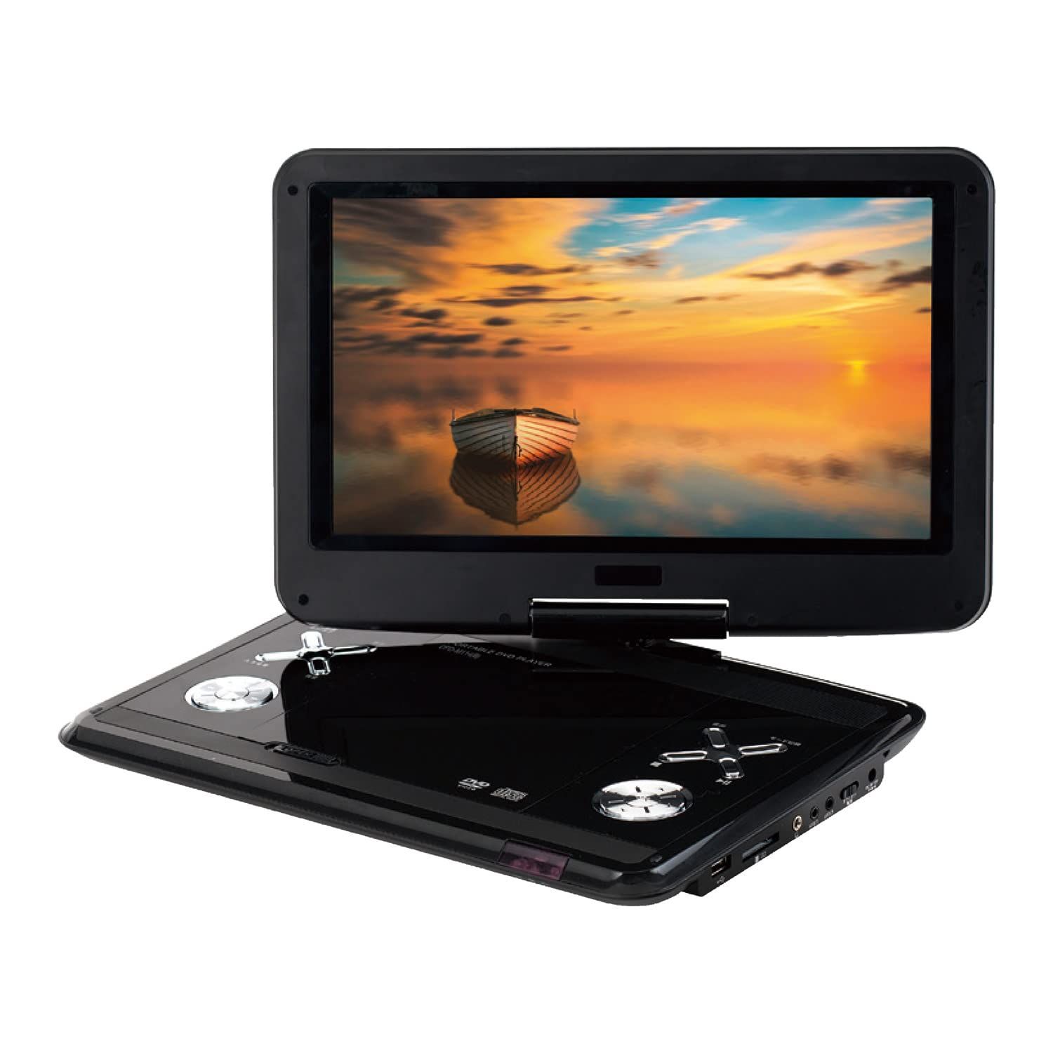 [山善] ポータブル DVDプレーヤー CPRM対応 11.4インチ 3WAY電源 AC/DC/モバイルバッテリー 車載用バッグ付き CDリッピング機能 レジューム機能搭載 リモコン付き CPD-M114R(B) [4)11.4インチ] 11,541円