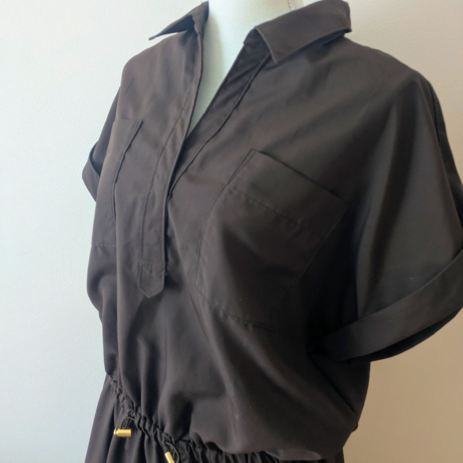 美品】Arpege story アルページュストーリー 半袖ドロストシャツ