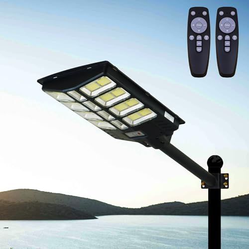 ☆新品☆YQL 大型 ソーラーライト 屋外 1800W LED 街路灯 太陽光 ライト 外灯 投光器 門灯 ガーデンライト 防水 駐車場 防犯照明 人感センサー 動体検知 夜点灯 昼消灯 白色 ホームビジネス 庭園 通路 パティオ 私道 風景 4c77ffd0
