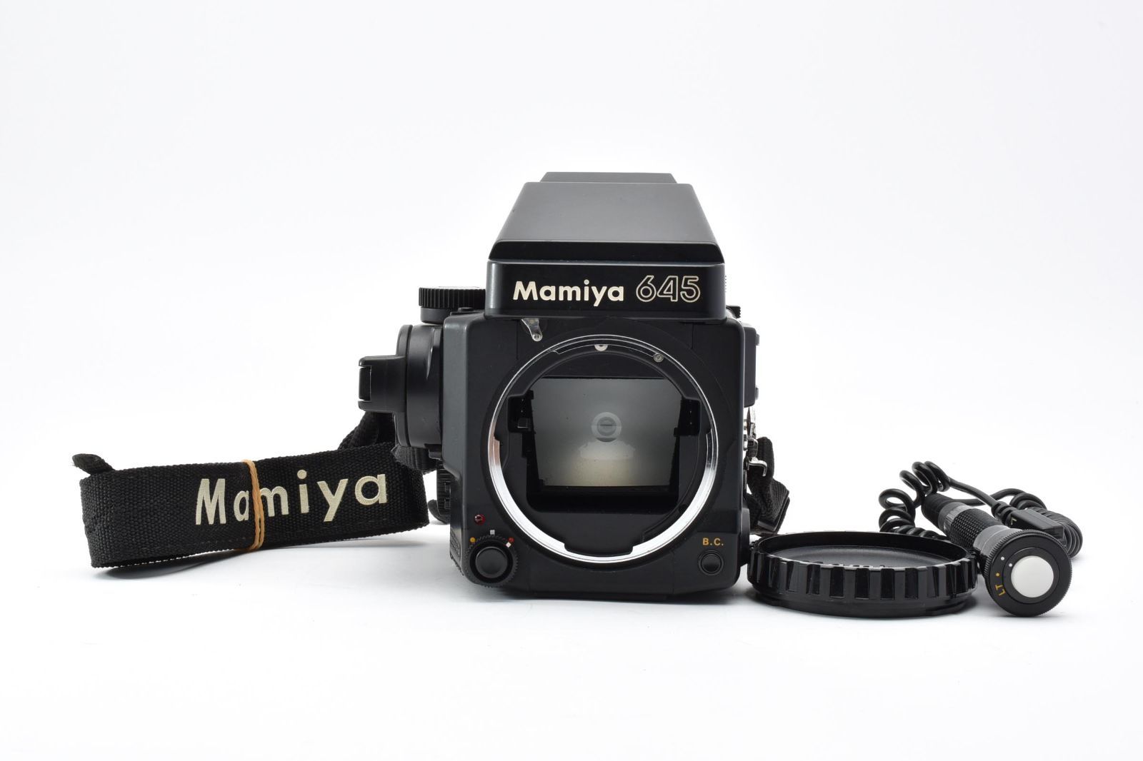 ■ 美品 ■ マミヤ MAMIYA M645 SUPER ＋ AE PRISM FINDER《動作確認済・ストラップ・キャップ・電磁レリーズケーブル付》 中判 #A1494