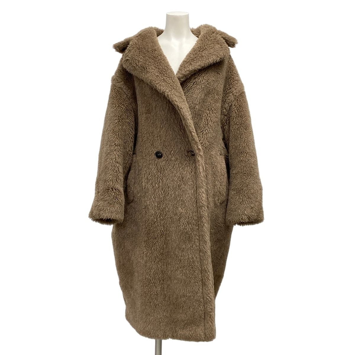 Max Mara(マックスマーラ) コート サイズS レディース美品 テディベア 23101602336 ダークベージュ 長袖/冬 カシミヤ、アルパカ