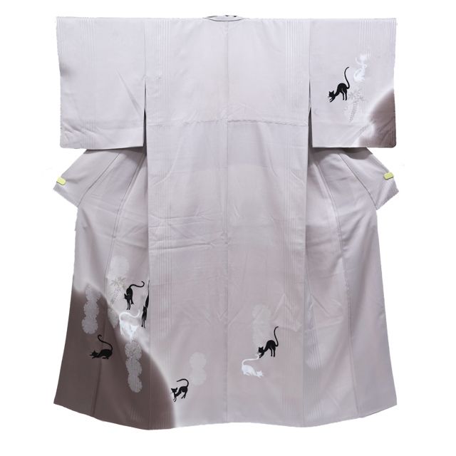 【京松】付下げ オリジナル ネコ 着物 正絹 身丈約157.5cm 裄丈約63cm r8z08-280 29,250円