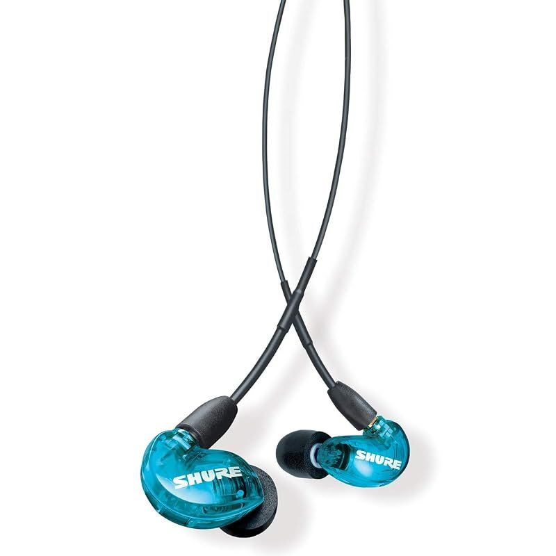 SHURE シュア イヤホン AONIC 215 有線 マイク付き SE215DYBL+UNI-A トランスルーセントブルー 高遮音性 ゲーム ゲーミング スペシャルエディション カナル型 ワイヤレス変換可(別売) MMCX リケーブル プロ仕様 低音強化 0
