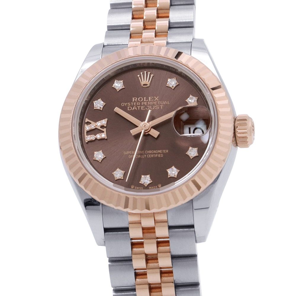 ロレックス レディ デイトジャスト 279171G ROLEX 腕時計 チョコレート文字盤 9Pスターダイヤ IXダイヤ 1,124,550円