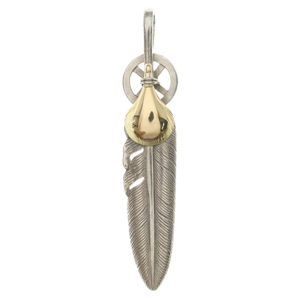 TADY & KING (TADY & KING) wheel feather 18K large necklace top silver/gold