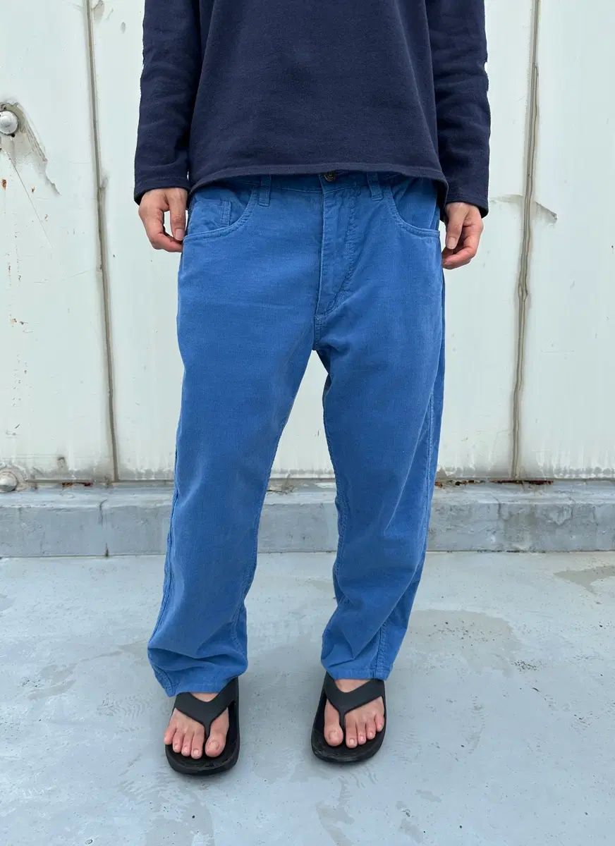 BEAMS HEART ビームスハート ブルー コーデュロイ パンツ