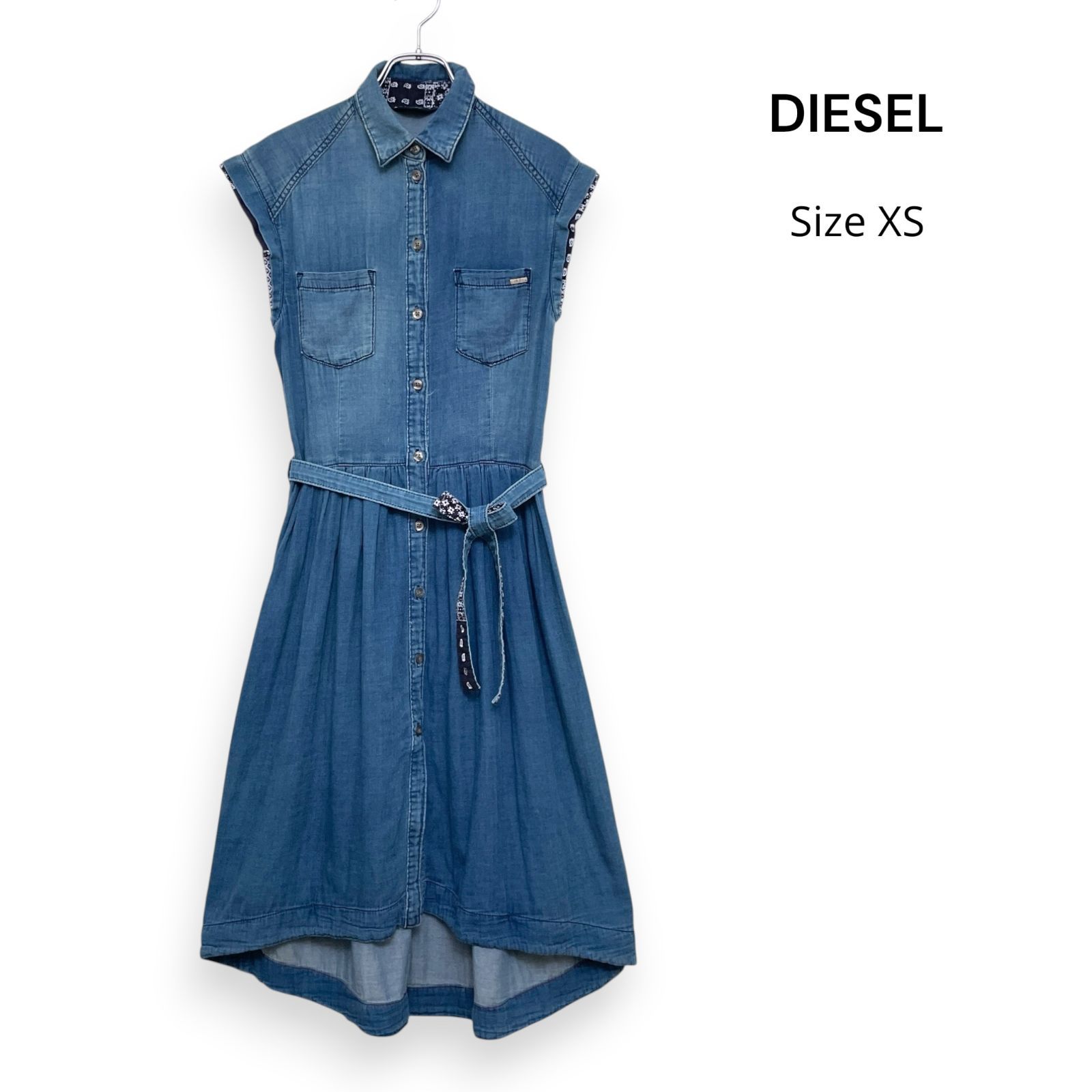 DIESEL ディーゼル ノースリーブ デニム ワンピース SizeXS /R26864 