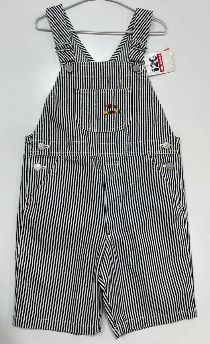 日本 120 男の子 ミッキーハウス ストライプ オーバーオール (新品) 5,809円